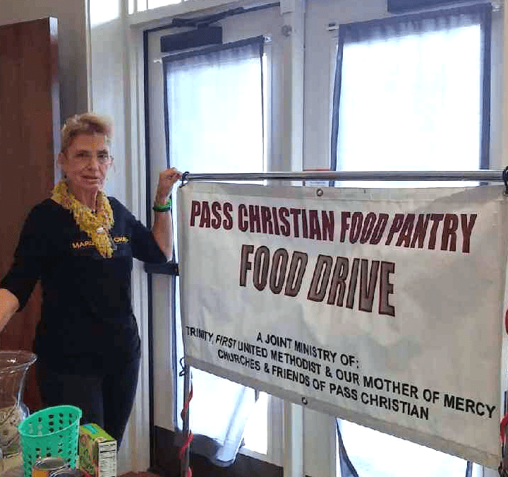 horizontal banner for pass christian food pantry food drive