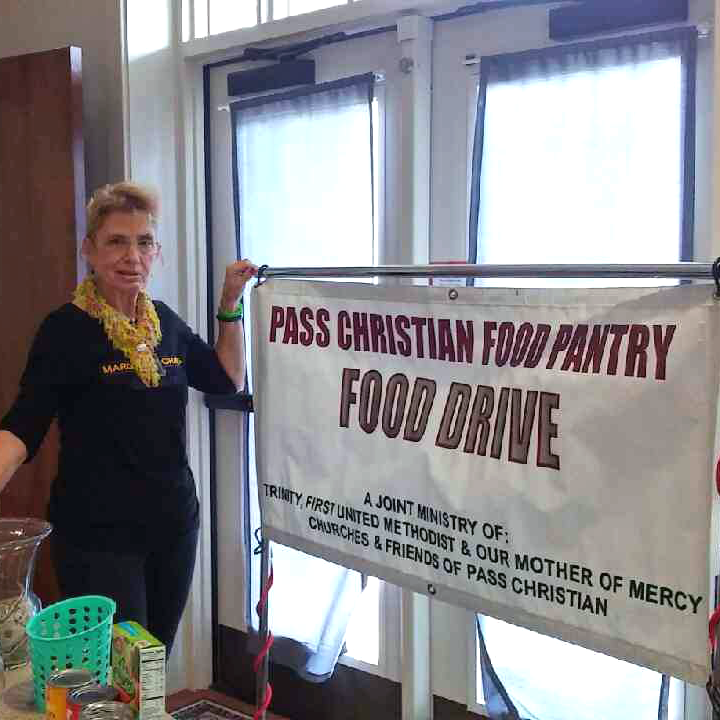 horizontal banner for pass christian food pantry food drive