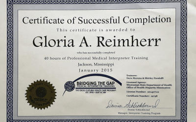 Certificate of Medical Interpreting