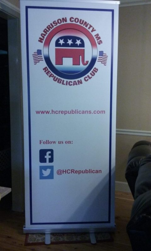 tall banner for Harrison County Republican Club